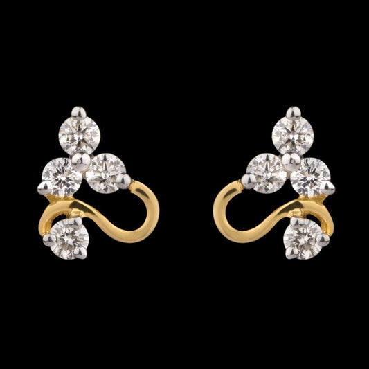 14K Yellow Gold Diamond Earrings - 0.21ct VVS-VS-GH