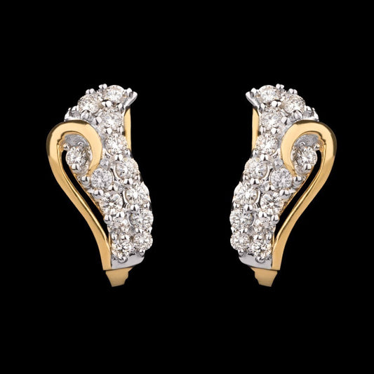 14K Yellow Gold Diamond Earrings - 0.32ct VVS-VS-IJ