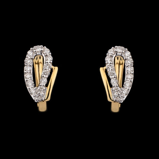 14K Yellow Gold Diamond Earrings - 0.4ct VS-SI-HI