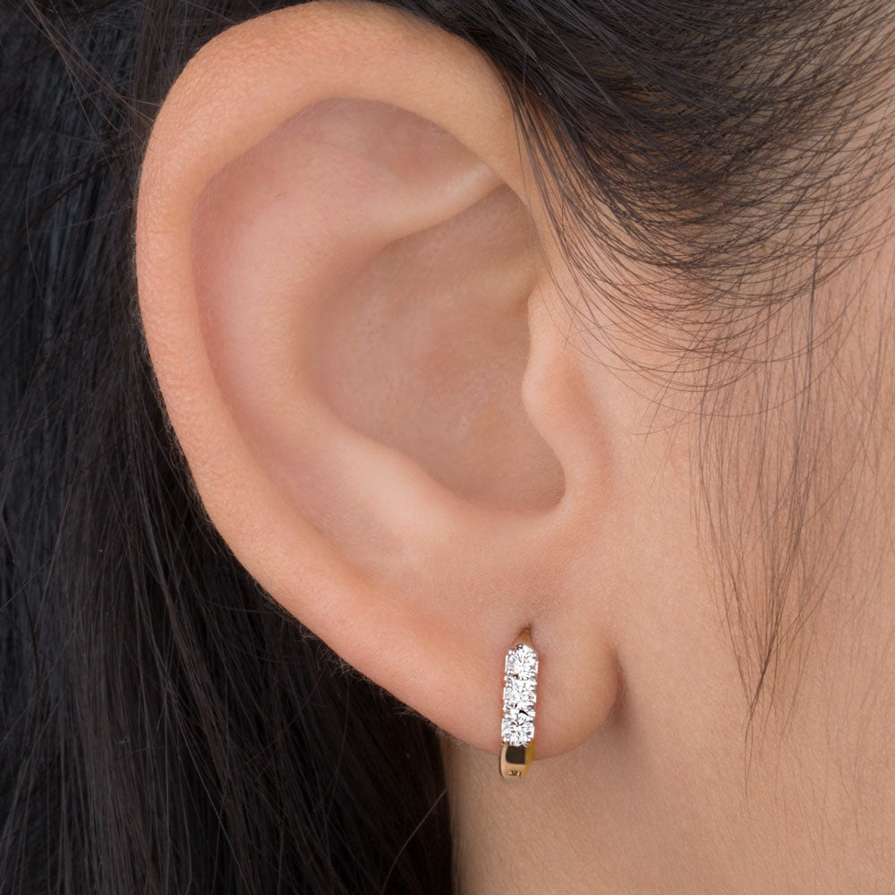 14K Yellow Gold Diamond Earrings - 0.21ct VVS-VS-IJ