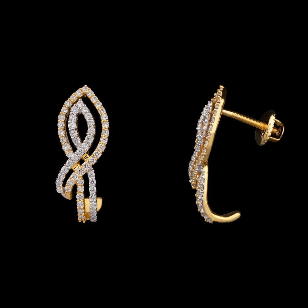 14K Yellow Gold Diamond Earrings - 0.52ct VVS-VS-GH