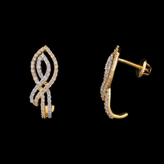14K Yellow Gold Diamond Earrings - 0.52ct VVS-VS-GH
