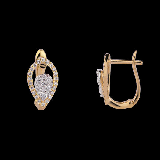 14K Yellow Gold Diamond Earrings - 0.53ct VVS-VS-GH