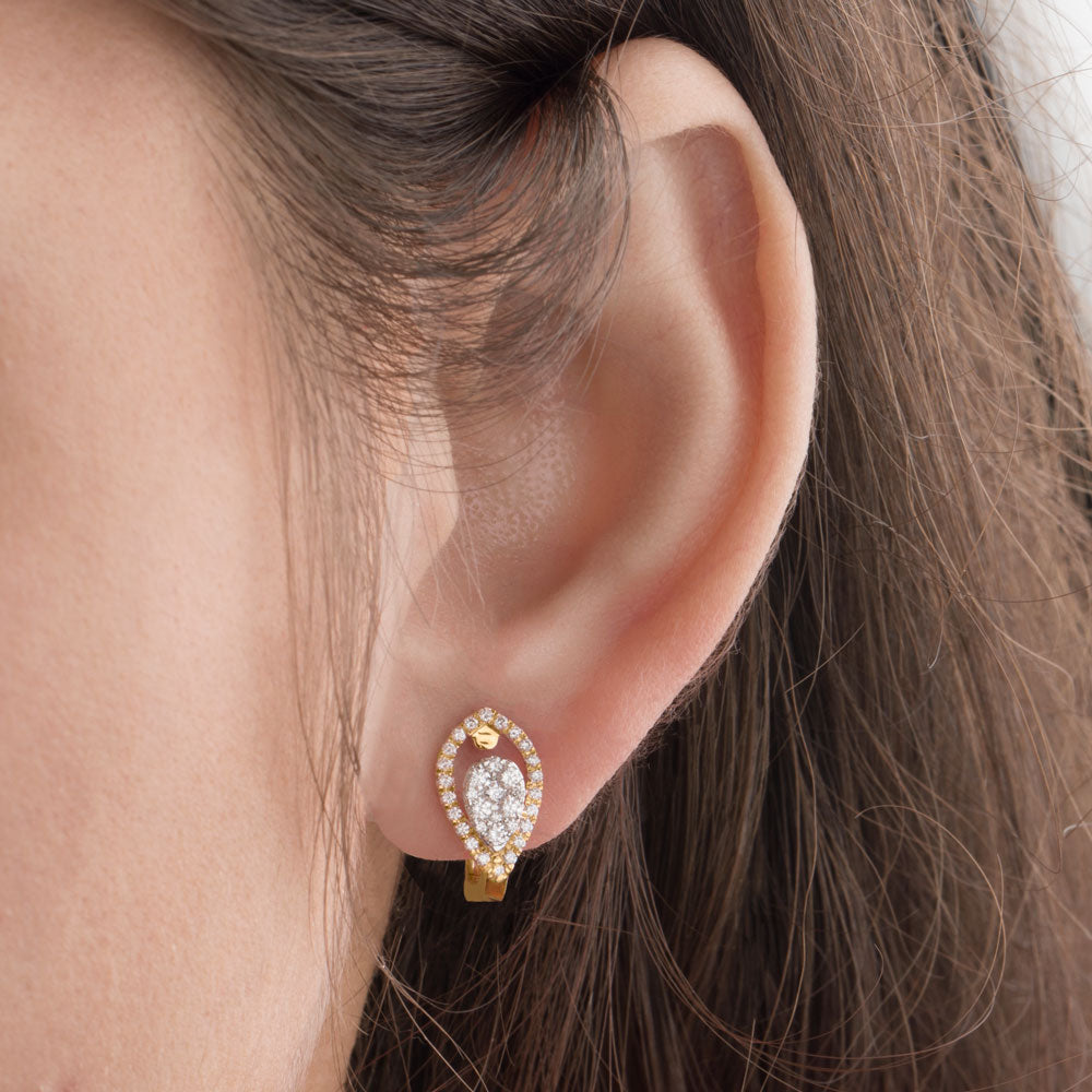 14K Yellow Gold Diamond Earrings - 0.53ct VVS-VS-GH