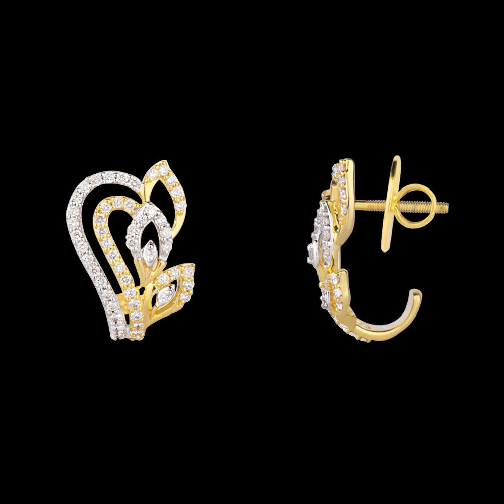 14K Yellow Gold Diamond Earrings - 0.71ct VVS-VS-HI