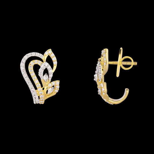 14K Yellow Gold Diamond Earrings - 0.71ct VVS-VS-HI