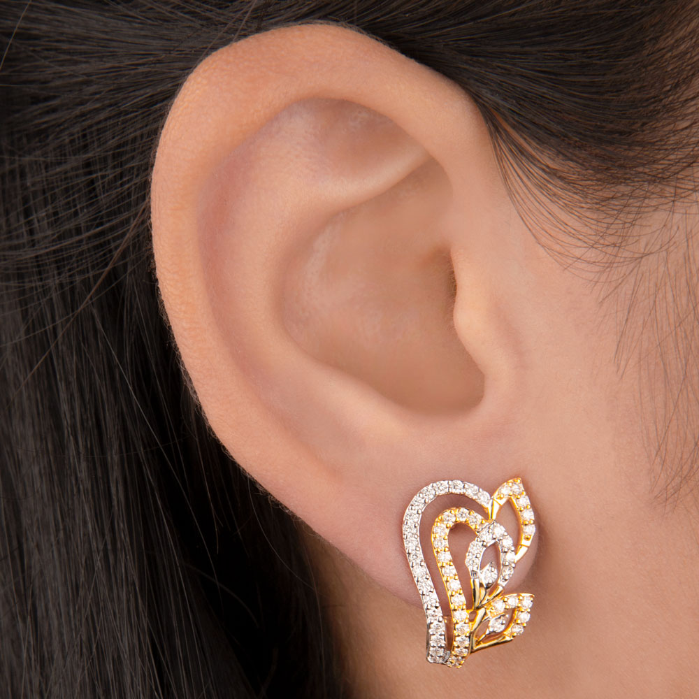 14K Yellow Gold Diamond Earrings - 0.71ct VVS-VS-HI