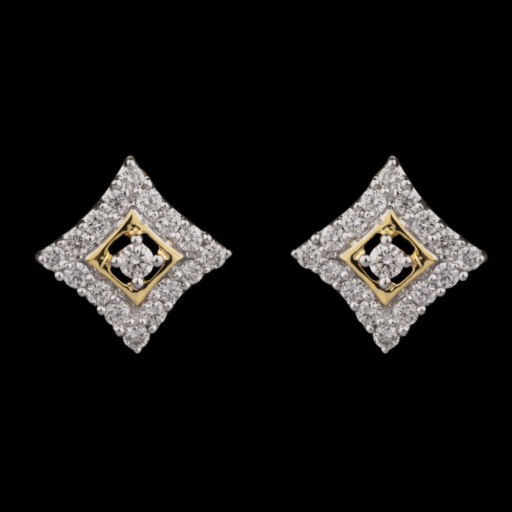 14K Yellow Gold Diamond Earrings - 0.38ct VS-SI-HI