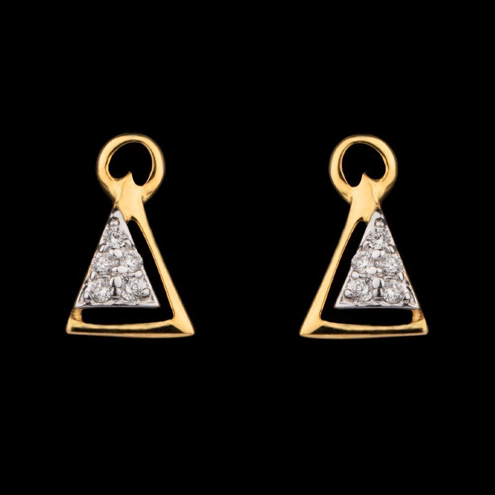 14K Yellow Gold Diamond Earrings - 0.07ct VS-GH