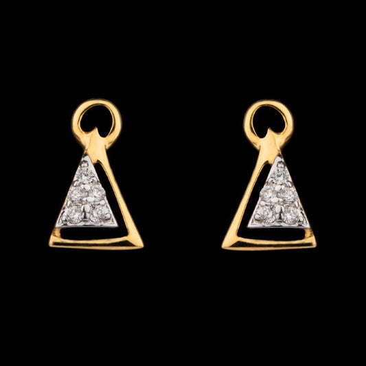 14K Yellow Gold Diamond Earrings - 0.07ct VS-GH