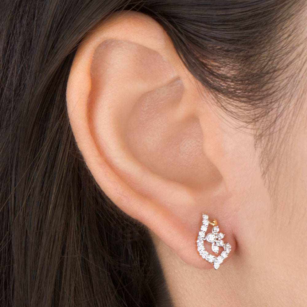 14K Yellow Gold Diamond Earrings - 0.33ct VS-HI