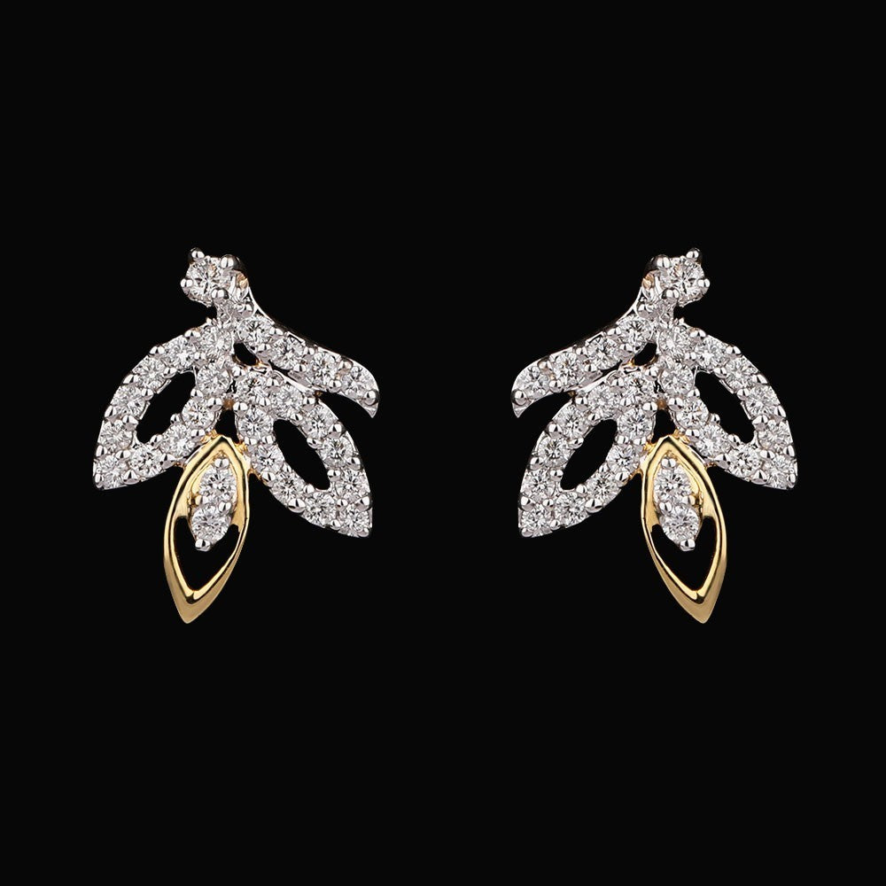 14K Yellow Gold Diamond Earrings - 0.46ct VVS-VS-GH