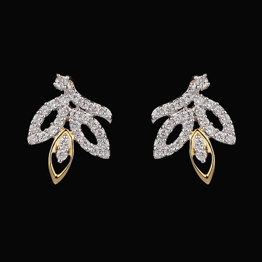 14K Yellow Gold Diamond Earrings - 0.46ct VVS-VS-GH