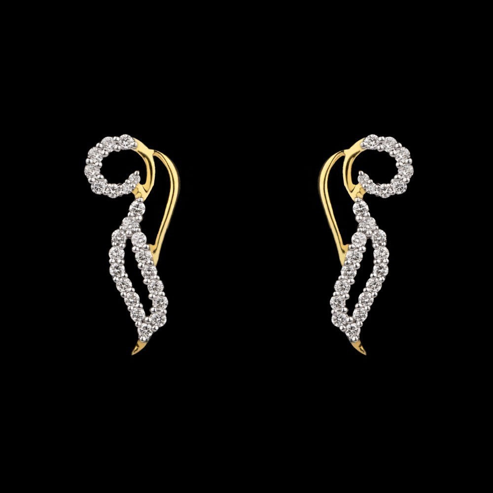 14K Yellow Gold Diamond Earrings - 0.39ct VVS-VS-GH