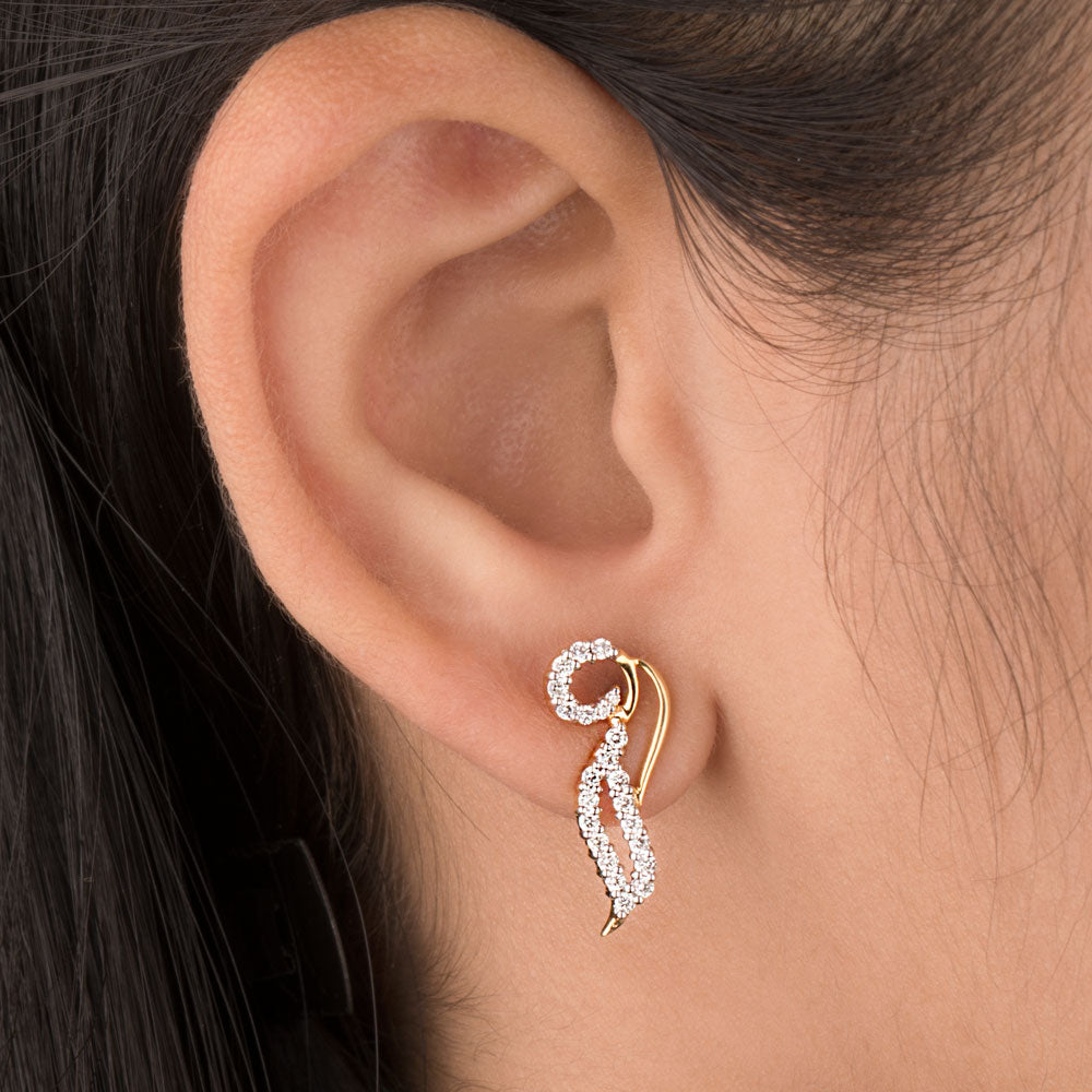 14K Yellow Gold Diamond Earrings - 0.39ct VVS-VS-GH