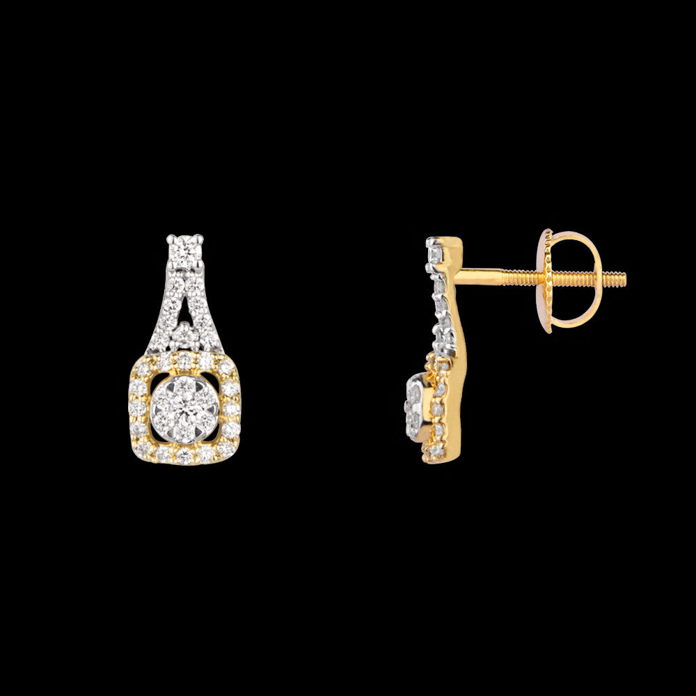 18K Yellow Gold Diamond Earrings - 0.719ct VVS-VS-GH