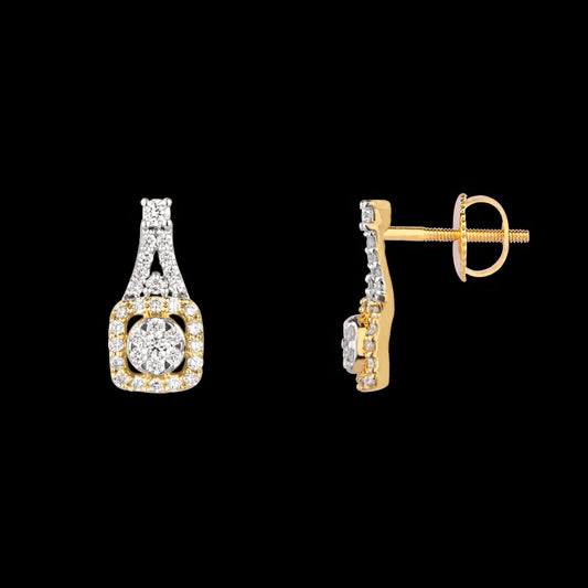 18K Yellow Gold Diamond Earrings - 0.719ct VVS-VS-GH