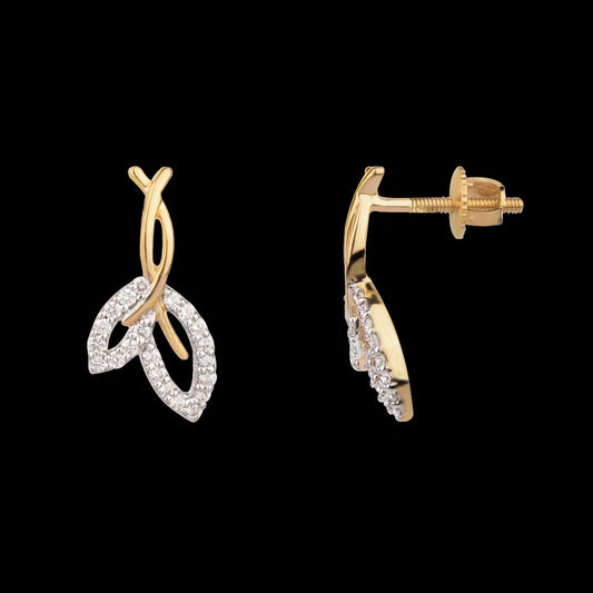 18K Yellow Gold Diamond Earrings - 0.208ct VVS-VS-GH