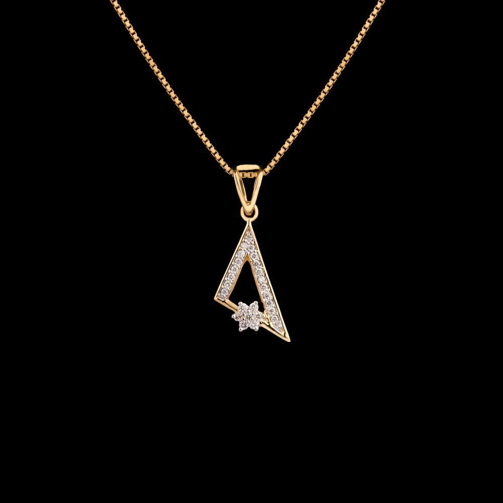 14K Yellow Gold Diamond Pendant - 0.14ct VVS-VS-GH