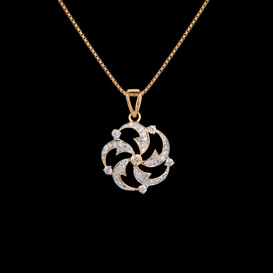 14K Yellow Gold Diamond Pendant - 0.56ct VVS-VS-GH