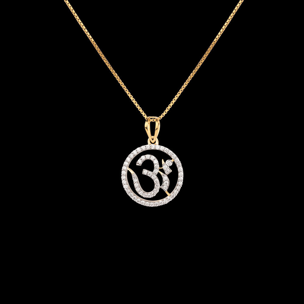 18K Yellow Gold Diamond Pendant - 0.491ct VVS-VS-GH
