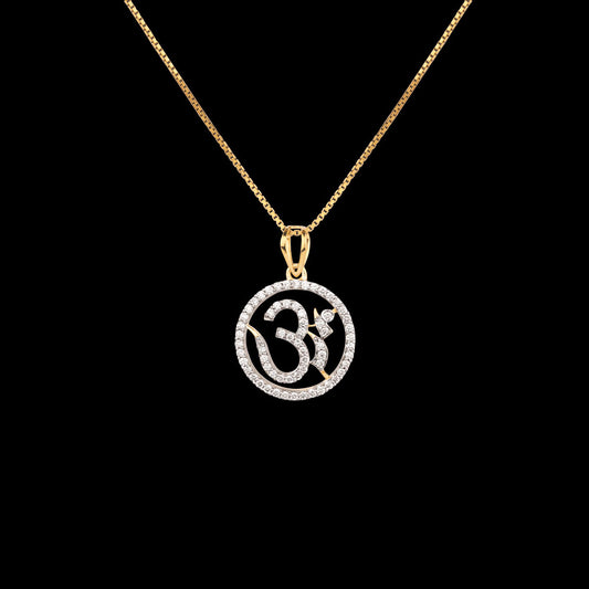 18K Yellow Gold Diamond Pendant - 0.491ct VVS-VS-GH