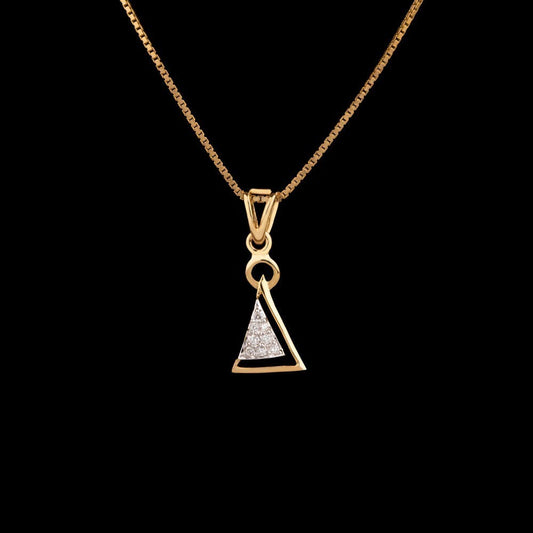 14K Yellow Gold Diamond Pendant - 0.06ct VVS-VS-GH