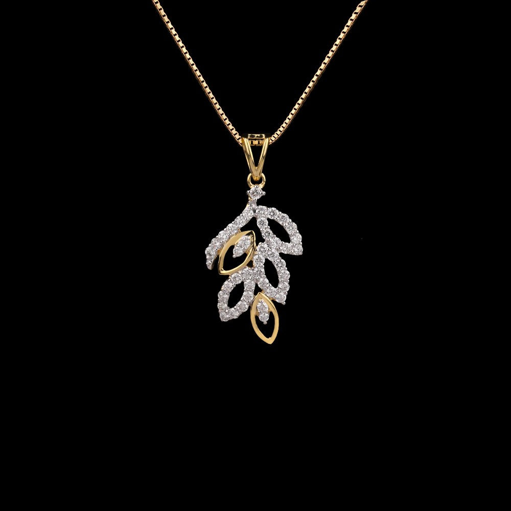 14K Yellow Gold Diamond Pendant - 0.76ct VVS-VS-GH