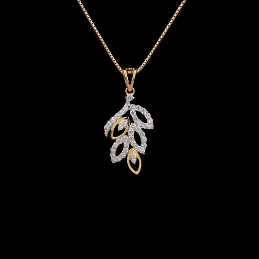 14K Yellow Gold Diamond Pendant - 0.76ct VVS-VS-GH