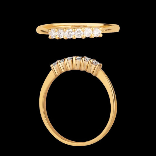 18K Yellow Gold Diamond Ring - 0.183ct VVS-VS-GH