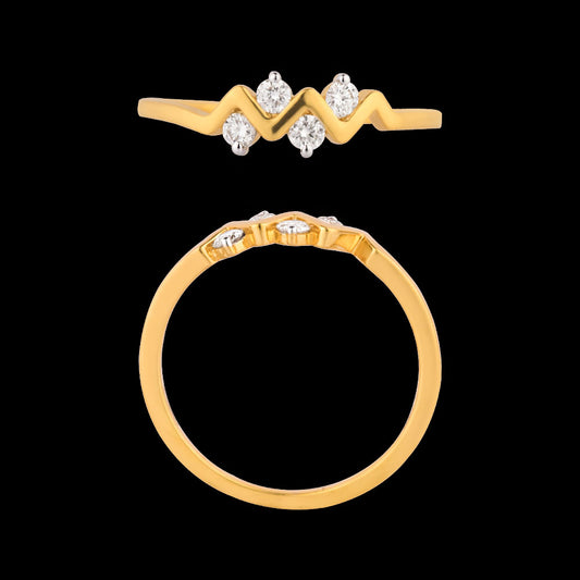 18K Yellow Gold Diamond Ring - 0.194ct VVS-VS-GH