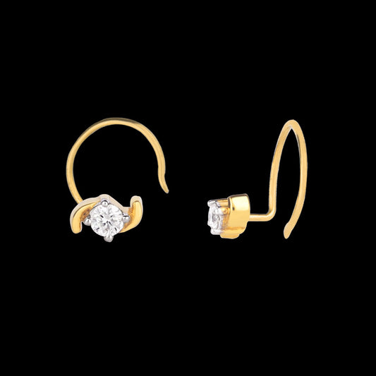 14K Yellow Gold Diamond Nosepin - 0.03ct VS-GH