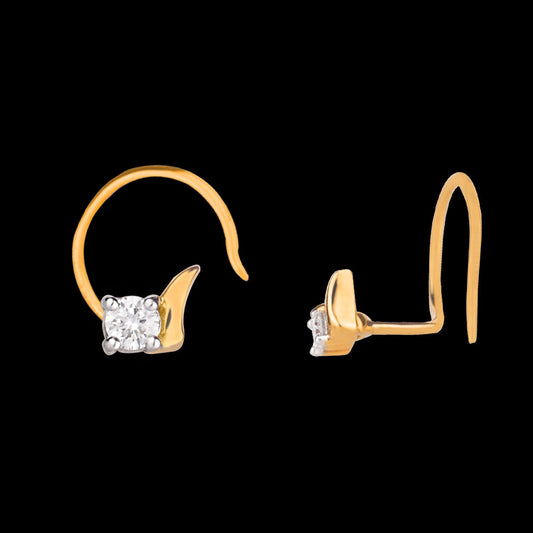 14K Yellow Gold Diamond Nosepin - 0.03ct SI-GH