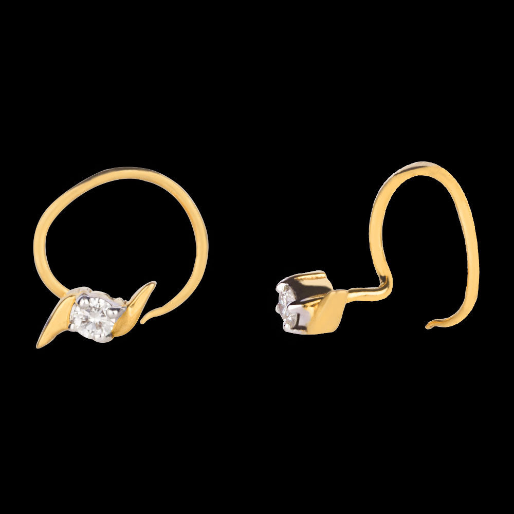 14K Yellow Gold Diamond Nosepin - 0.03ct SI-GH