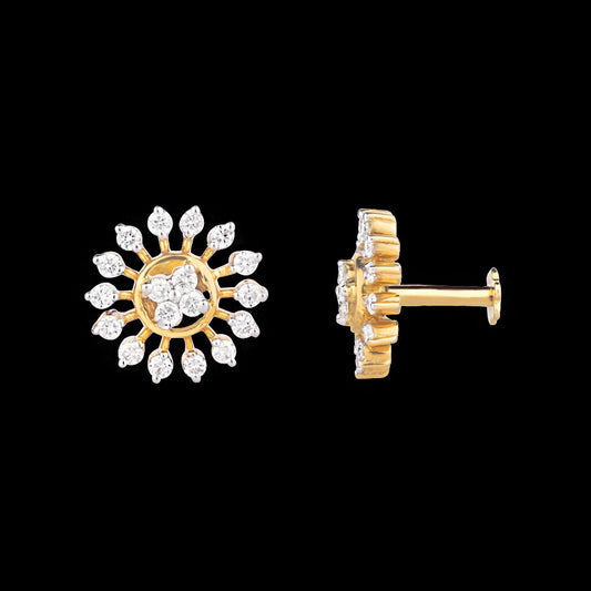 14K Yellow Gold Diamond Nosepin - 0.25ct VS-SI-GH