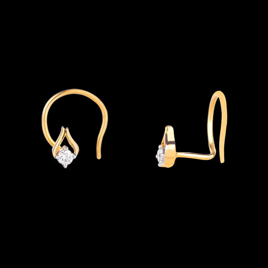 14K Yellow Gold Diamond Nosepin - 0.02ct SI-GH