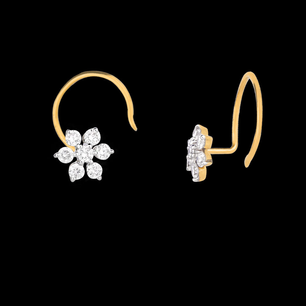 14K Yellow Gold Diamond Nosepin - 0.18ct SI-GH