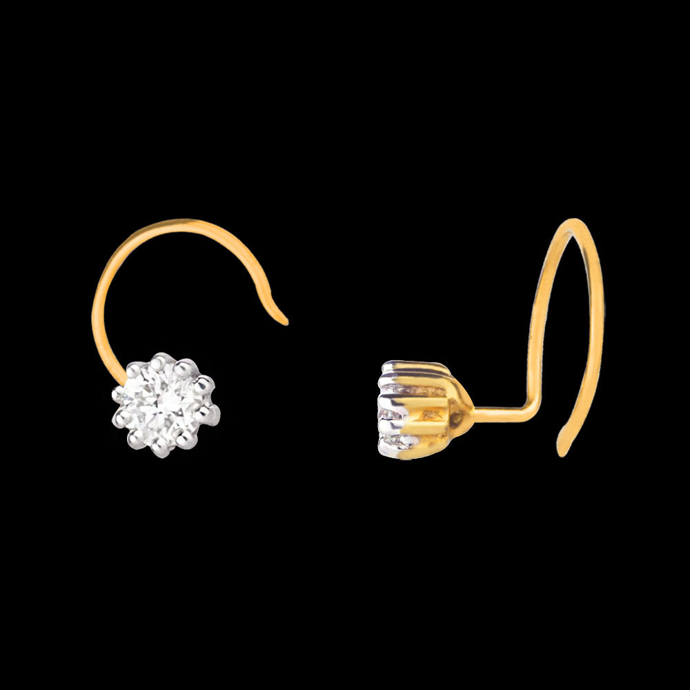 14K Yellow Gold Diamond Nosepin - 0.07ct SI-GH
