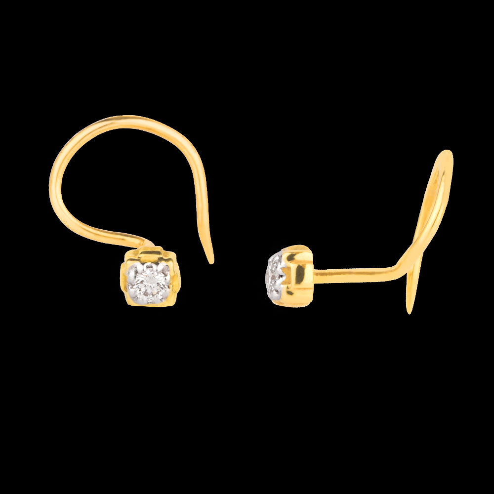 14K Yellow Gold Diamond Nosepin - 0.04ct SI-GH