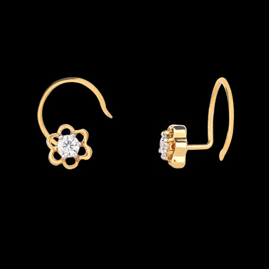 18K Yellow Gold Diamond Nosepin - 0.049ct VVS-EF