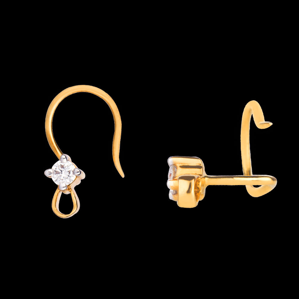 14K Yellow Gold Diamond Nosepin - 0.05ct SI-GH