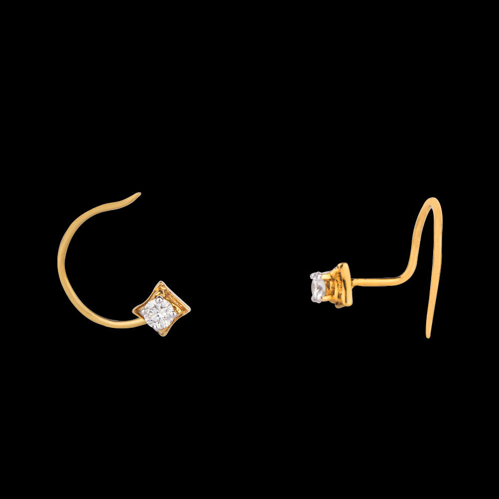 14K Yellow Gold Diamond Nosepin - 0.06ct SI-GH