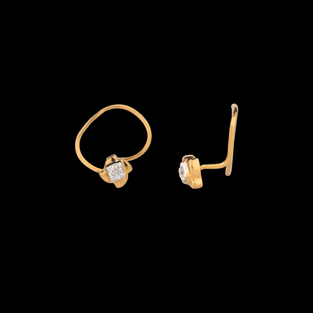 14K Yellow Gold Diamond Nosepin - 0.03ct SI-GH