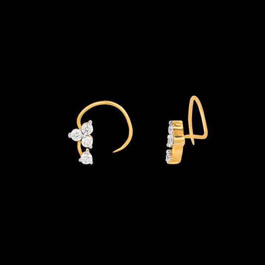 14K Yellow Gold Diamond Nosepin - 0.13ct VS-SI-GH