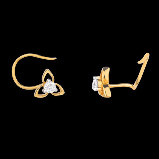 18K Yellow Gold Diamond Nosepin - 0.068ct VVS-GH