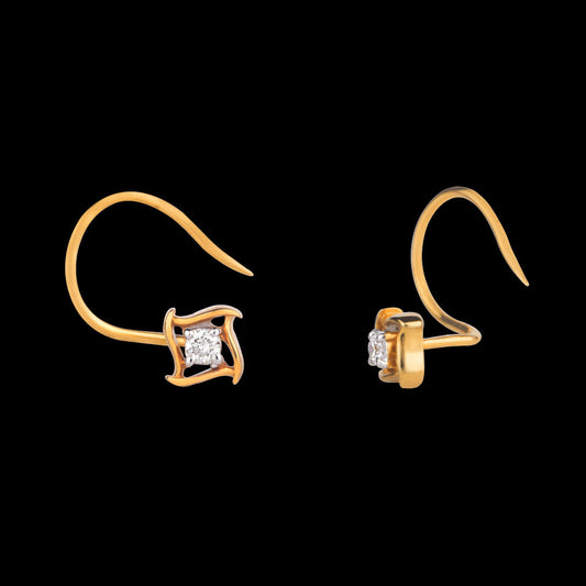 18K Yellow Gold Diamond Nosepin - 0.048ct VVS-EF