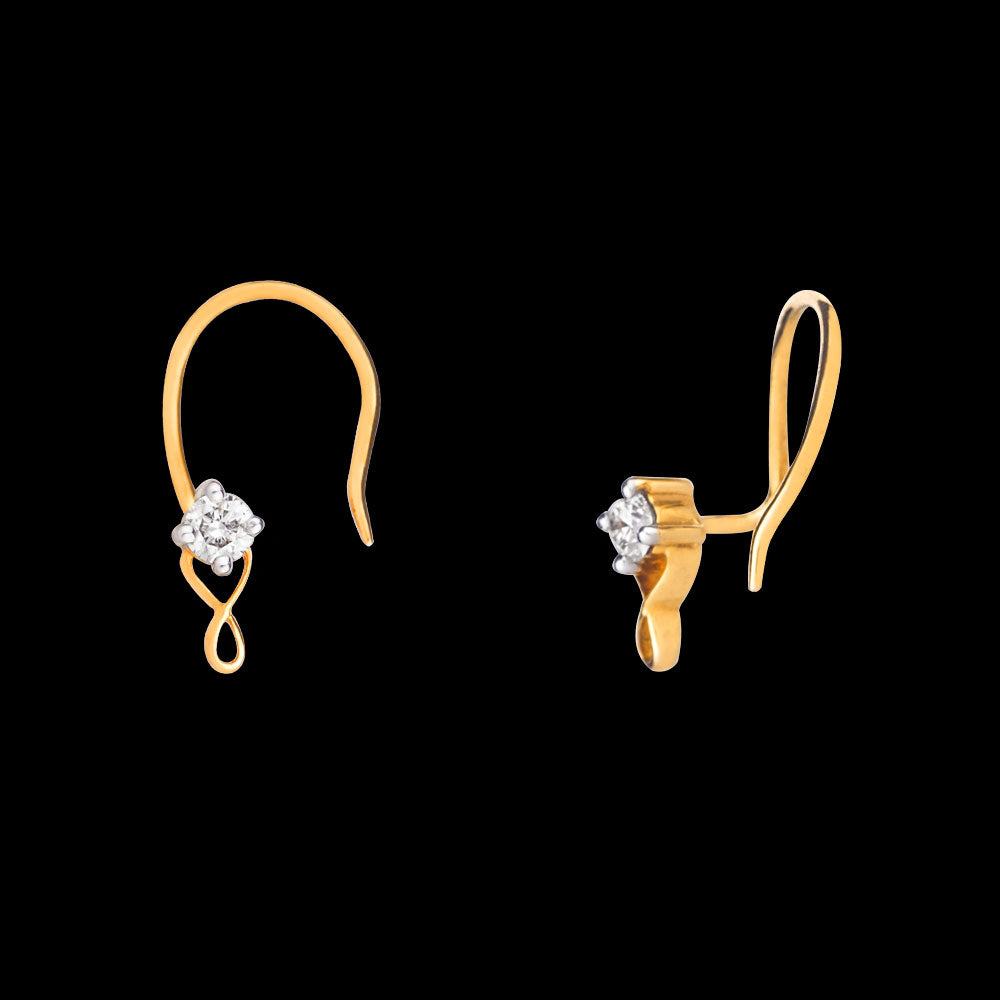 14K Yellow Gold Diamond Nosepin - 0.06ct VS-GH