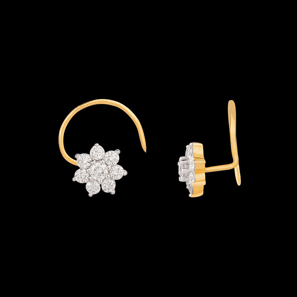 14K Yellow Gold Diamond Nosepin - 0.2ct VS-GH