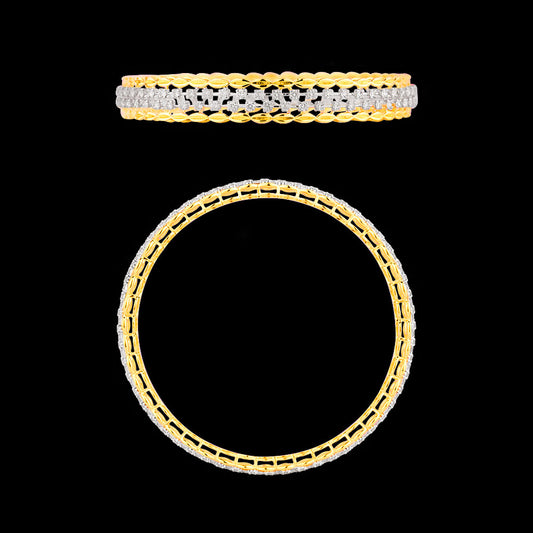 14K Yellow Gold Diamond Bangle - 2.663ct SI-GH