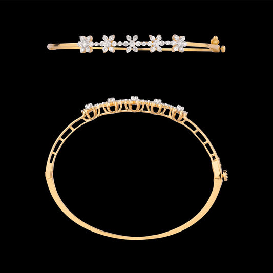 14K Yellow Gold Diamond Kada - 0.765ct VS-SI-FGH